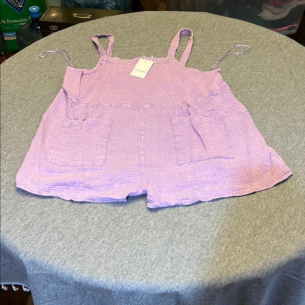 Purple Jumpsuit Soft Comfortable Casual Wear